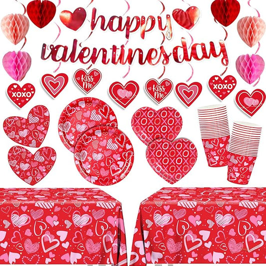 Valentine Day Plates Napkins Party Supplies Include Paper Plates