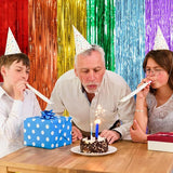 5 Pack Rainbow Party Backdrop Streamers Decorations Colorful Foil