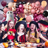 Halloween Balloon Arch Kit 120PCS Halloween Dusty Pink Black Orange