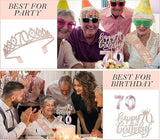 70th Birthday Gifts Decorations for Women Including 70th Cake