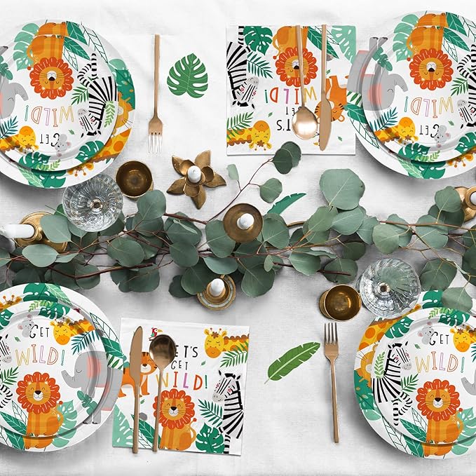 Safari Birthday Party Supplies Jungle Disposable Paper Plates