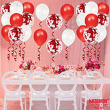 Valentines Day Balloons Red White 12 Inch Pack of 40 Valentines