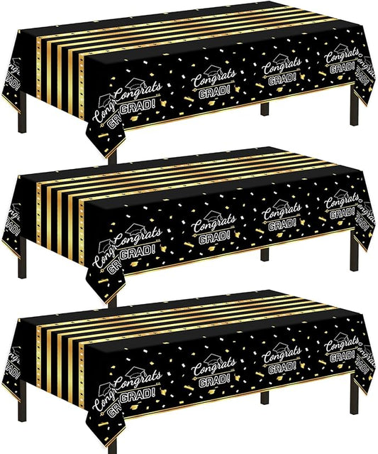 Childom 3 Pack Graduation Tablecloth,Graduation Decorations Class of #