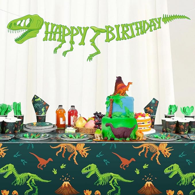 171 Pcs Dinosaur Birthday Decorations Party Supplies with Dinosaur