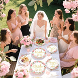 96 Pcs Bachelorette Party Decorations Rose Gold Bride Shower Plates