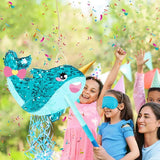 WERNNSAI Narwhal Piñata - Girl Narwhal Party Piñata Game Whale Ocean