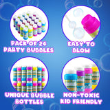 Party Bubbles for Kids - (Bulk Pack of 24) 2-oz Bubbles Bulk Solution