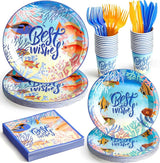 144Pcs Under the Sea Animal Birthday Party Supplies
