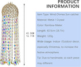 16.7" Chandelier Wind Chimes Crystal Suncatcher Window Hanging Sun