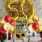 Red and Gold Balloon Stand Kit with Balloons for 2026 Graduation