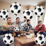 6 Pcs Soccer Balloons, 22 Inch Large Soccer Foil Balloon, 4D Colorful