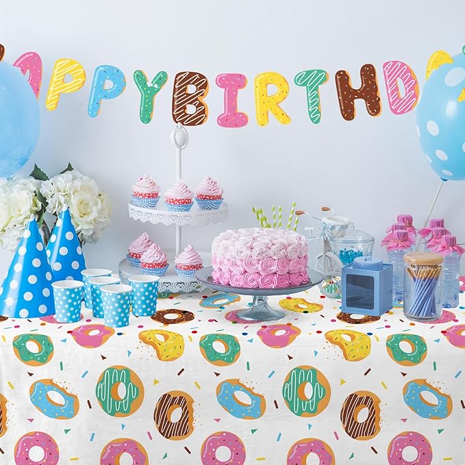 Donut Party Supplies Kit for 24 Sweet 1st Birthday Two Sweet and