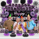 20pcs Retirement Party Decorations for Women Purple Happy Retirement
