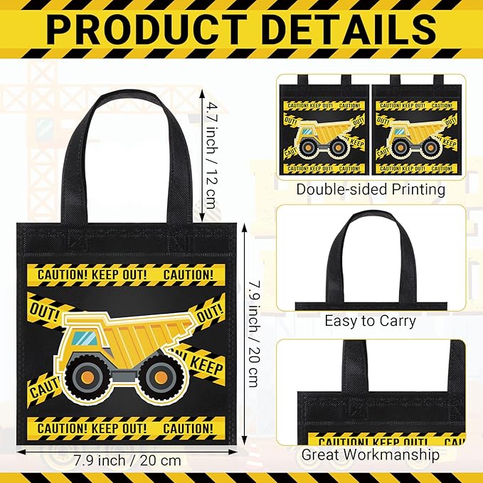 24 Pcs Construction Party Favors Construction Theme Gift Bags Dump