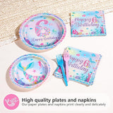 96Pcs Mermaid 6th Birthday Party Decorations for Girls Little