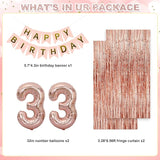 Woman Lady Rose Gold Birthday Party Decorations Rose Gold Happy