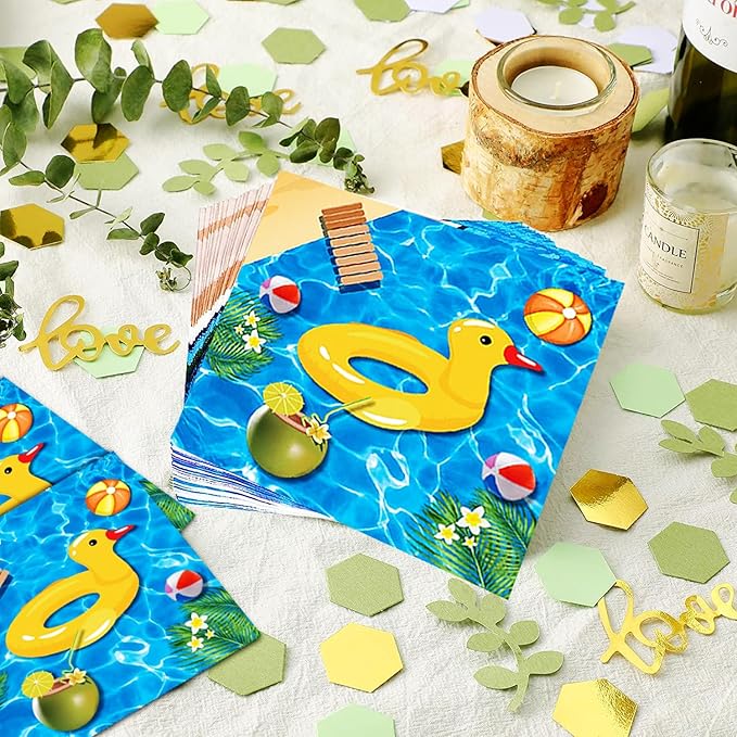100Pcs Pool Party Supplies Summer Beach Party Set 7"Summer Pool