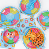 96PCS Pool Party Plates and Napkins Sets Beach Ball Plates Party