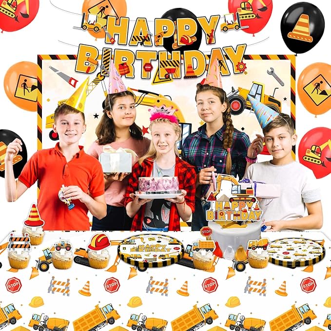 Construction Birthday Decorations Excavator Party Decorations