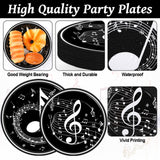 96PCS Musical Note Party Paper Plates and Napkins Music Themed
