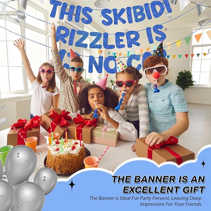 Fulmoon Pre Strung This Skibidi Rizzler Is 13 No Cap Glitter Banner #4