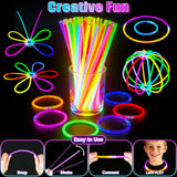 SHQDD 154PCS Glow in the Dark Party Supplies, Neon Party Accessories