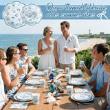 250 Pcs Seashell Party Decorations Plates and Napkins Beach Theme