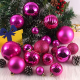 Fuchsia 4.0" X Large Christmas Balls - Christmas Tree Decoration
