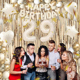 29th Birthday Decorations for Women, White and Gold 29 Boho Birthday