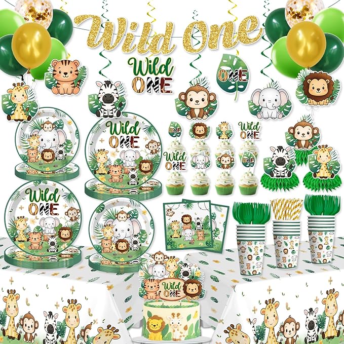 Xynic 211 Pcs Wild One Birthday Decorations Wild One 1st Birthday