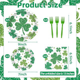 100 Pcs St Patrick's Day Shamrock Tableware Party Supplies Set