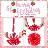 Berry First Birthday Decor 14 Pcs Strawberry 1st Birthday