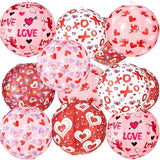 12 Pcs Valentine's Day Paper Lanterns Party Decorations Pink Heart