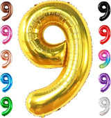 KatchOn, Giant Gold Number 9 Balloon - 40 Inch | Foil 9 Birthday