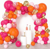 Amandir 153Pcs Pink and Orange Balloon Arch Kit, Different Sizes 18