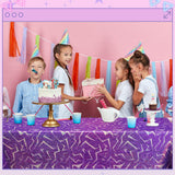 Oudain 4 Pcs Kpop Theme Purple & Pink Lightning Crack Print