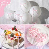 YGDZ Pink Bows for Cake, 30PCS Pink Bow Cake Topper, Ribbon Bowknot