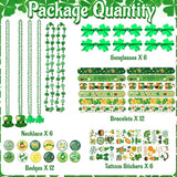 42 Pack St Patrick's Day Accessories Party Favor Set Green Shamrock