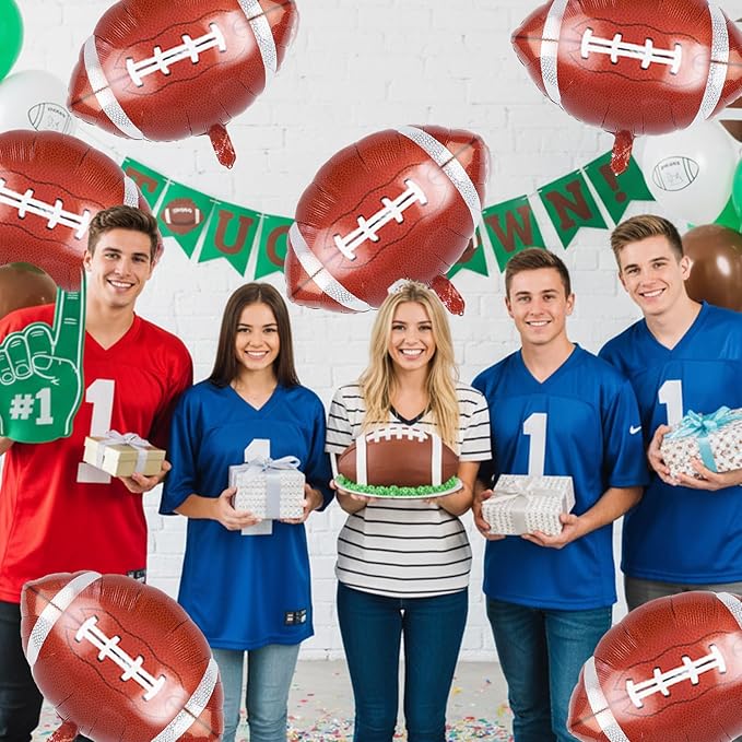Biapian 26 Inch Football Balloons Set, Football Party Decorations, 6