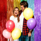 5 Pack Rainbow Backdrop Party Decorations Tinsel Curtain Party