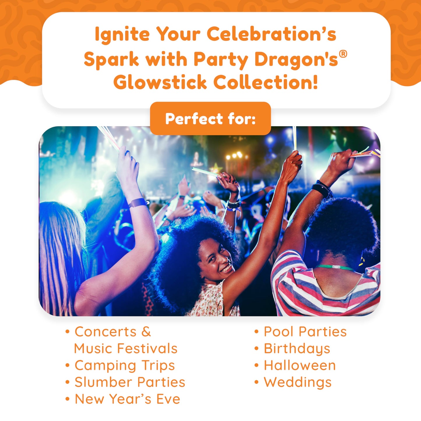 Glow Fever Glowsticks Bulk 1200pcs Party Pack includes 600 8" Glow