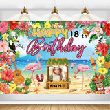 Custom Happy Birthday Banner Flamingo Themed Party Decoration