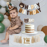 Bear 1st Theme First High Chair Banner For 1st Birthday Party