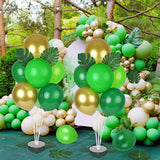 6 Sets Jungle Safari Balloon Stand Kit for Table Gold Green Balloons