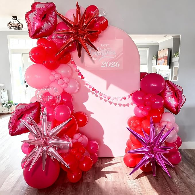 Valentines Balloon Arch Kit Red Pink Valentines Day Balloon Garland