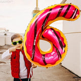 KatchOn, Giant Number 6 Donut Balloon - 40 Inch | Donut 6 Balloon for