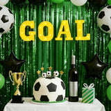 4 Pcs Soccer Party Decorations Goal LED Lights Sign Soccer Football