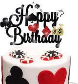 58pcs Casino Poker Party Decorations Poker Theme Birthday Banner