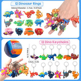132Pcs Dinosaur Party Favors Dino Birthday Supplies Kids Mini