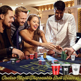 150 Pcs Casino Party Cups 2 oz Plastic Shot Glass Poker Tumbler for